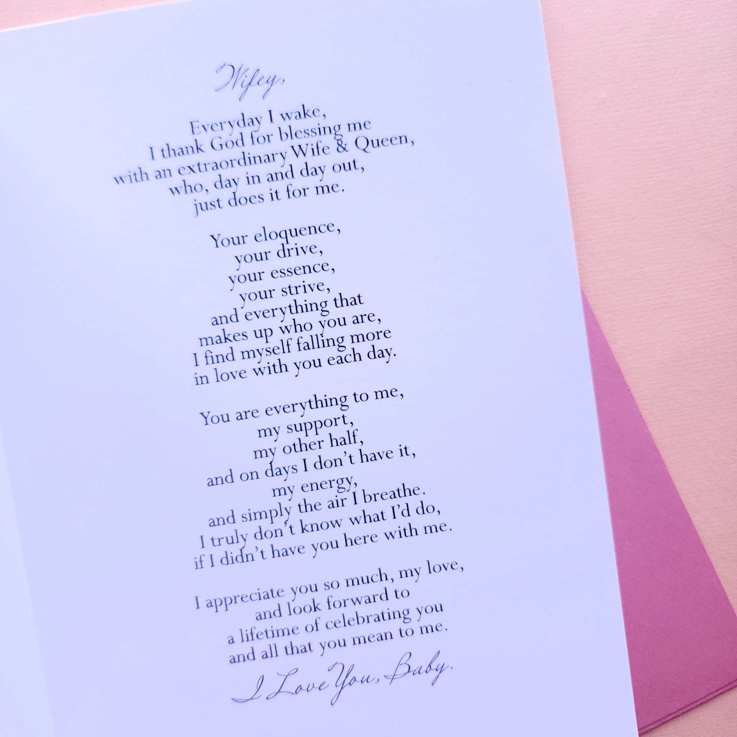 New! - "Wifey" - Love/Valentine's Greeting Card