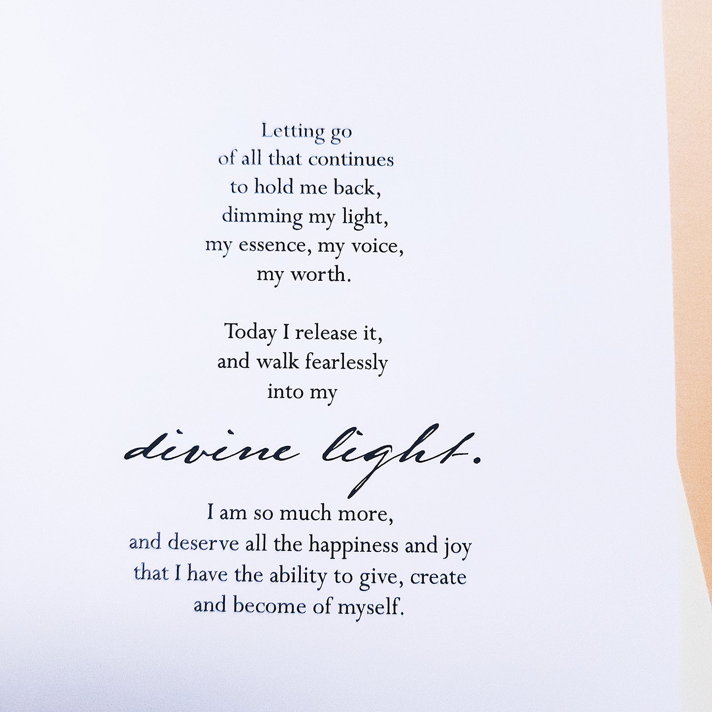 Letting Go - Self Affirmation Greeting Card