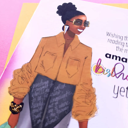 Happy Birthday/She's Ready! - 5x7 Card