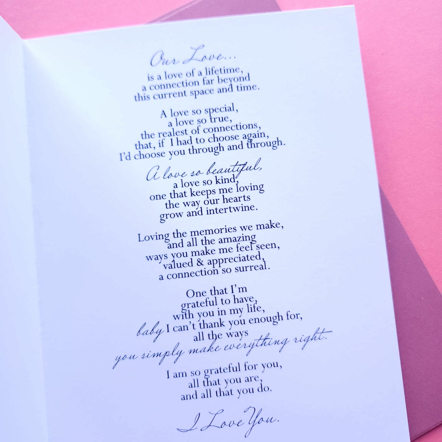 New! -"Our Love" - Love/Valentine's Day Card