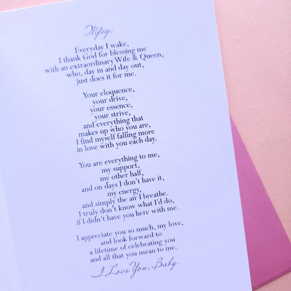 New! - "Wifey" - Love/Valentine's Greeting Card