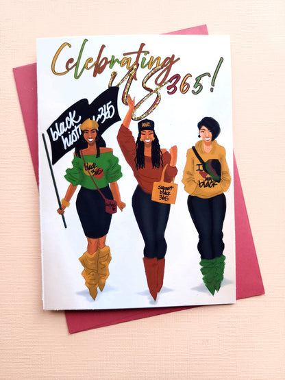 Celebrating Us 365! - 5x7 Greeting Card