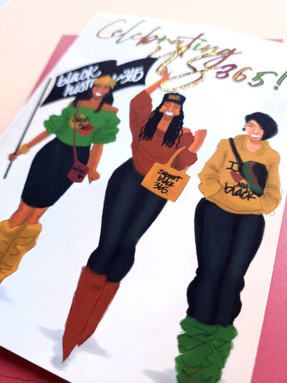 Celebrating Us 365! - 5x7 Greeting Card