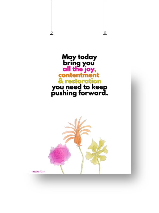 Joy, Contentment & Rest - 8.5x11 Unframed Print