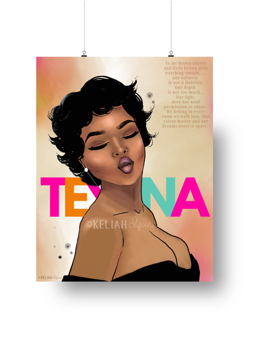 Teyana Golden Globe Award Inspired - 8.5x11 Unframed Print