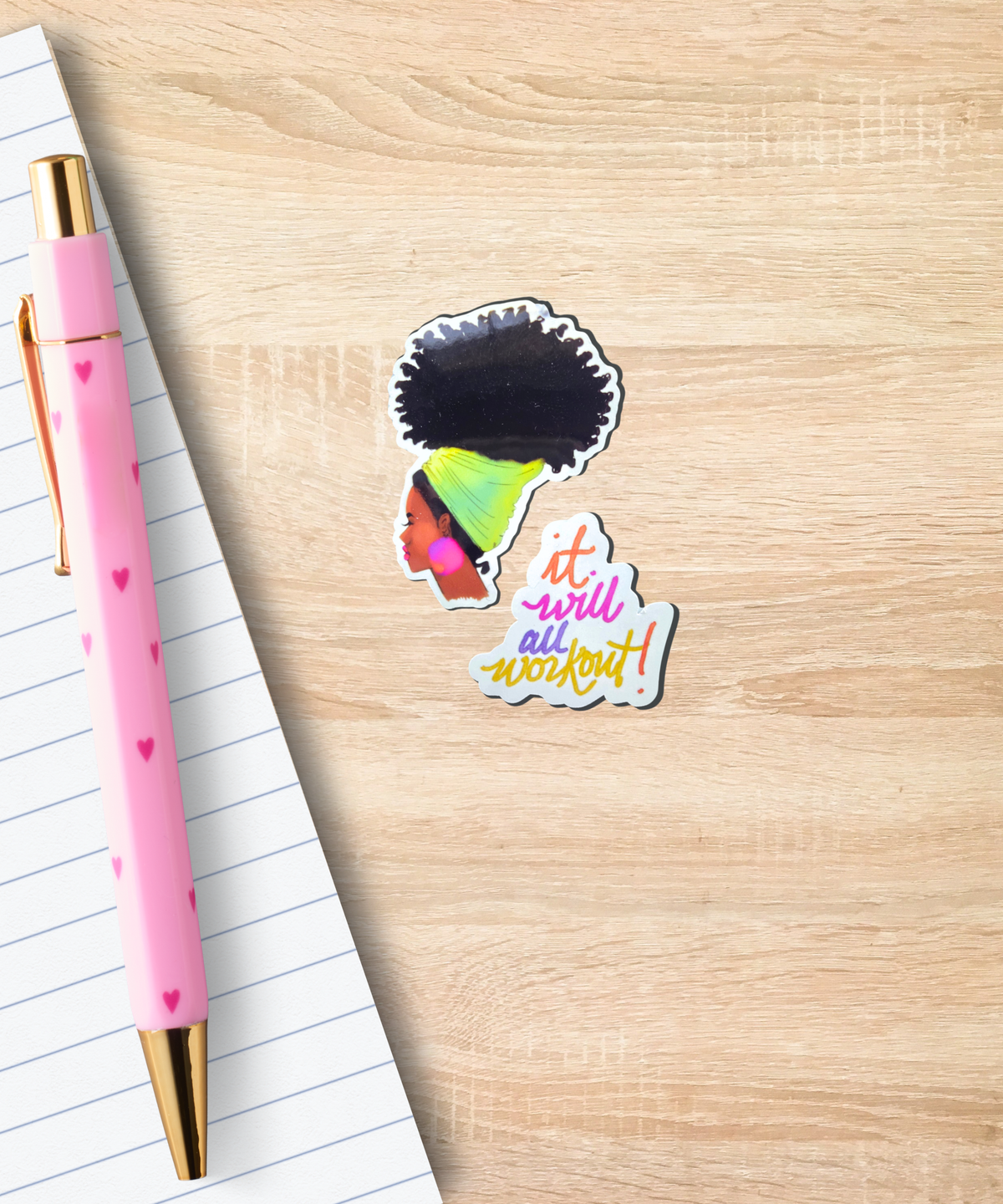 Workout Word Sticker It Will All Work Out- Sticker Set – Keliah Dyann