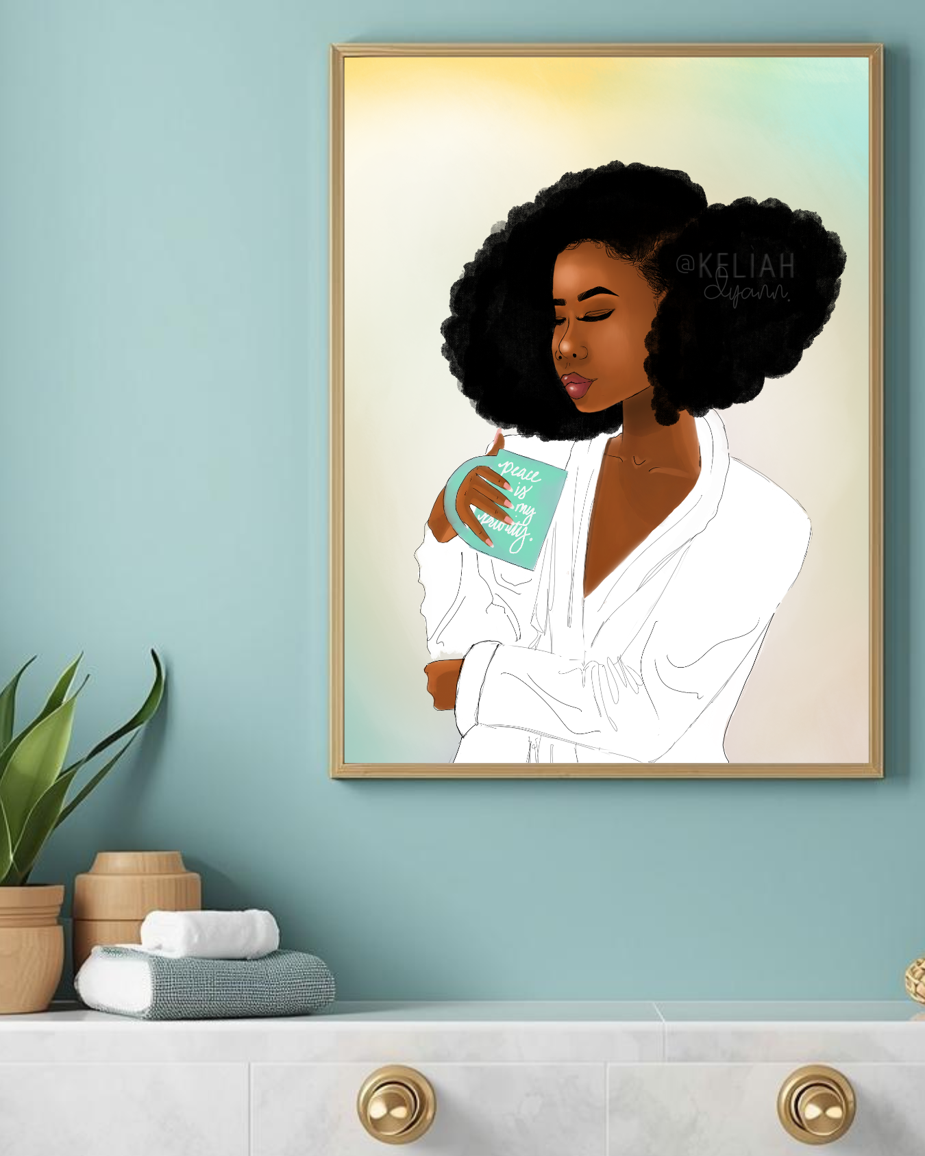 Peace Is My Priority w/Mug - 8.5x11 Unframed Print