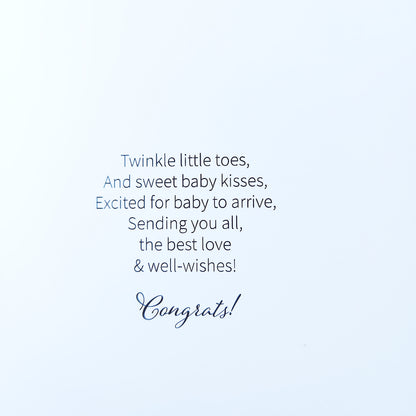 Congratulations to an Expecting Mom of Baby Girl - Baby Shower Greeting Card