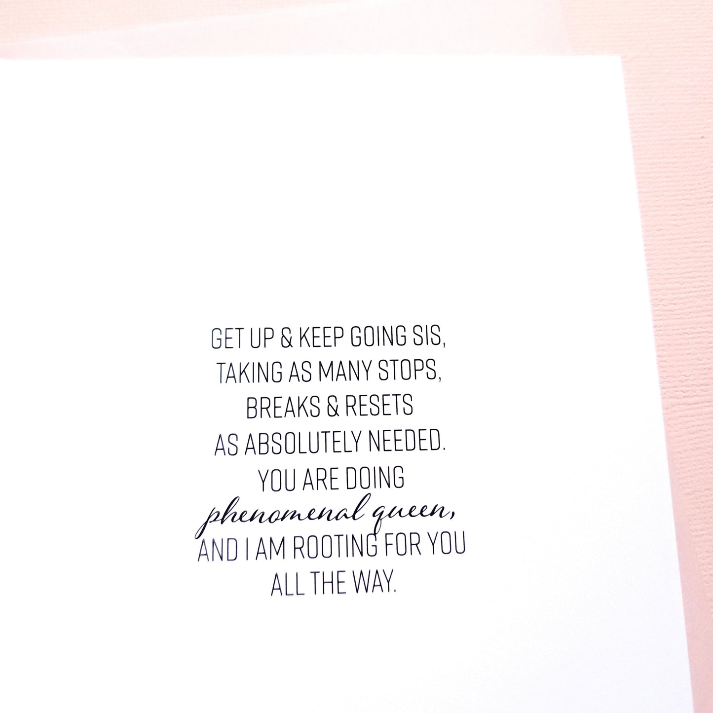 Get Up & Keep Going - Encouragement Card