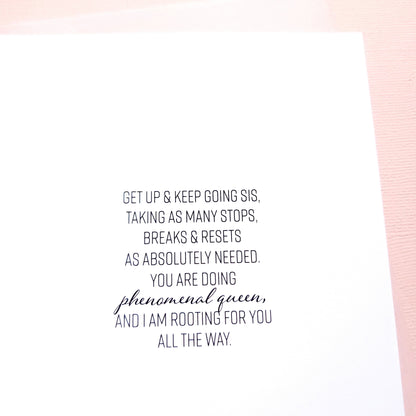 Get Up & Keep Going - Encouragement Card
