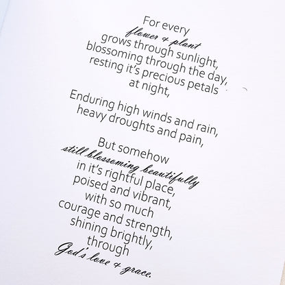 Floral Blossoming Beautifully - Uplifting Card