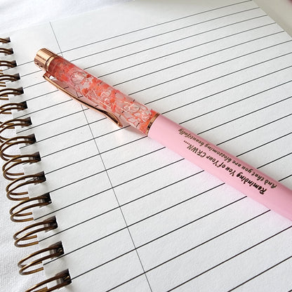 Floral Affirmational - Ink Pen