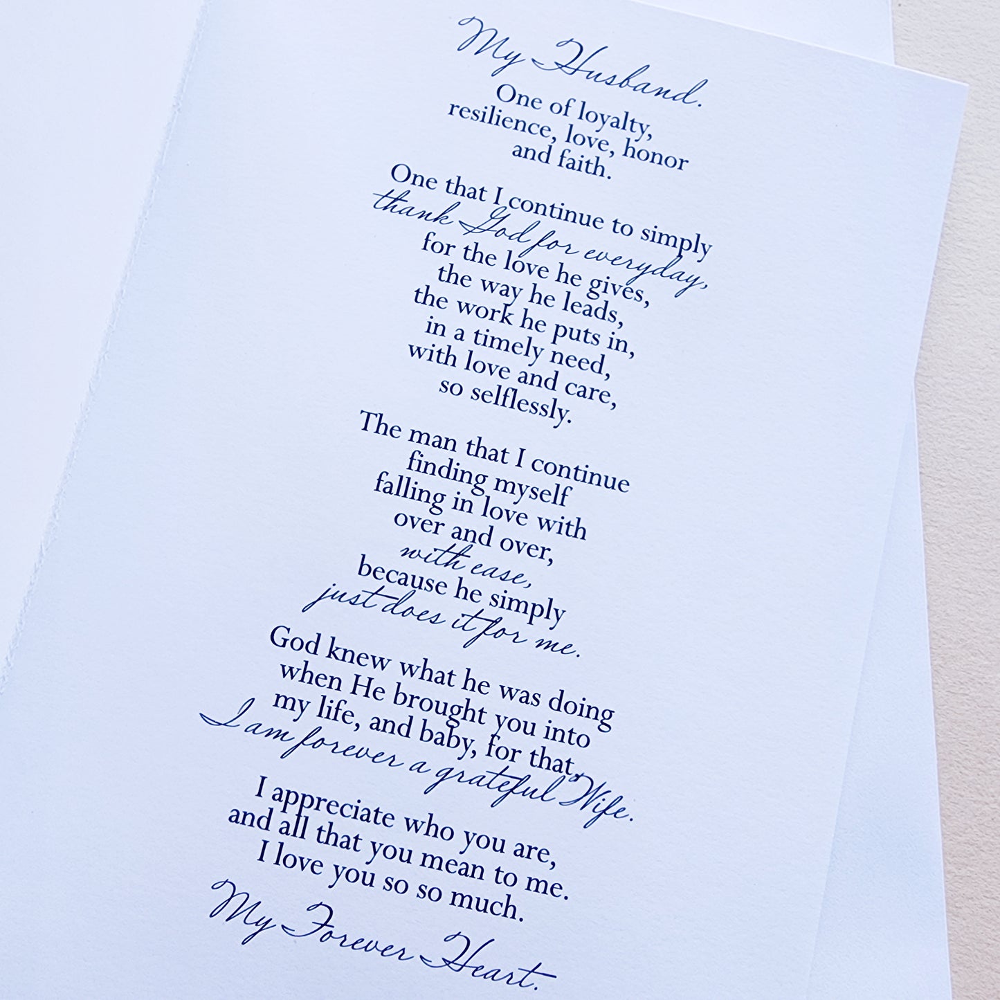 Hubby - Love/Valentine's Day Greeting Card