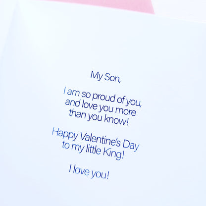 New! - I Love You, My Little King! - Mom to Son Valentine's Day card