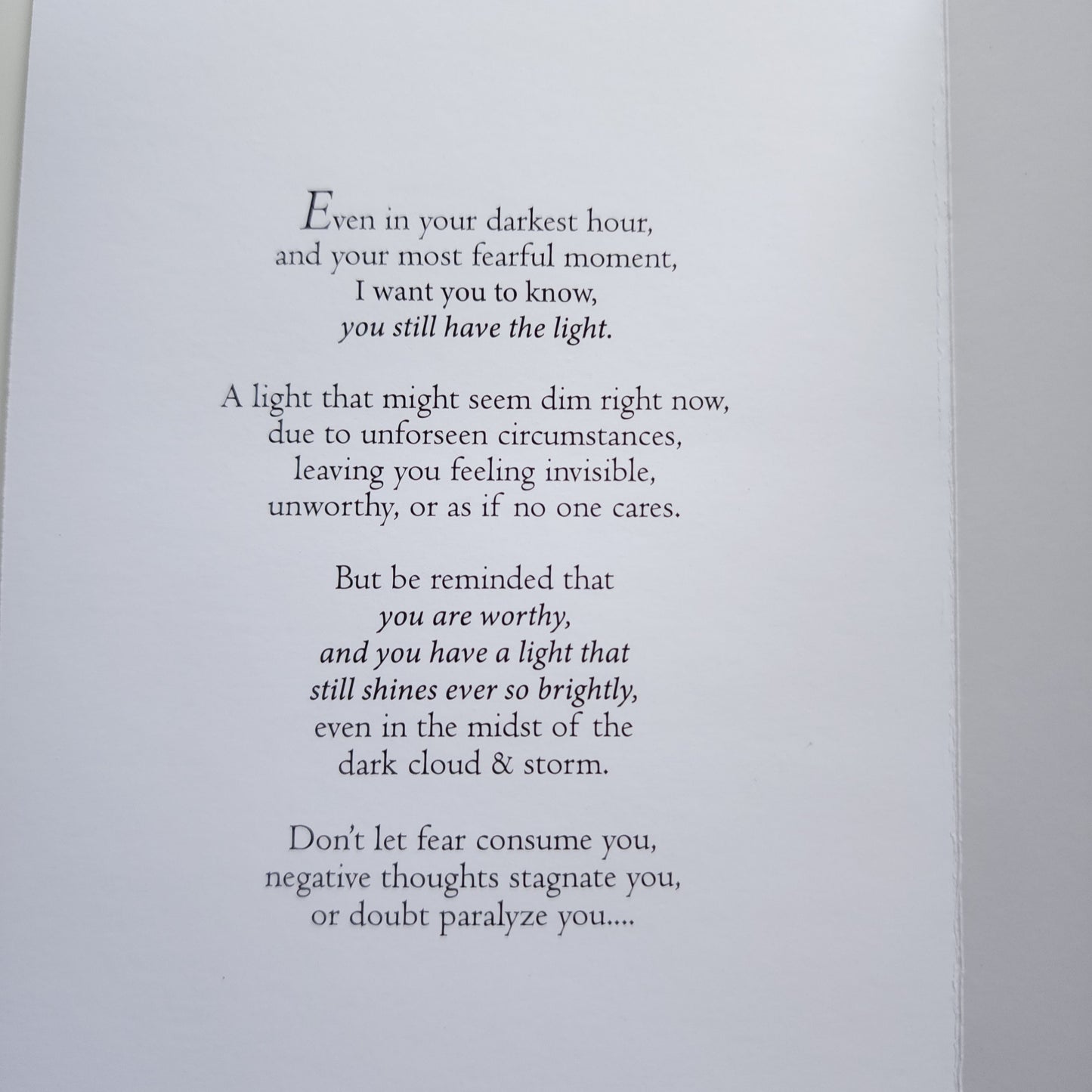 Your Light Still Shines - 5x7 Uplifting Card | Black Woman | Depression or Just Needs Uplifting