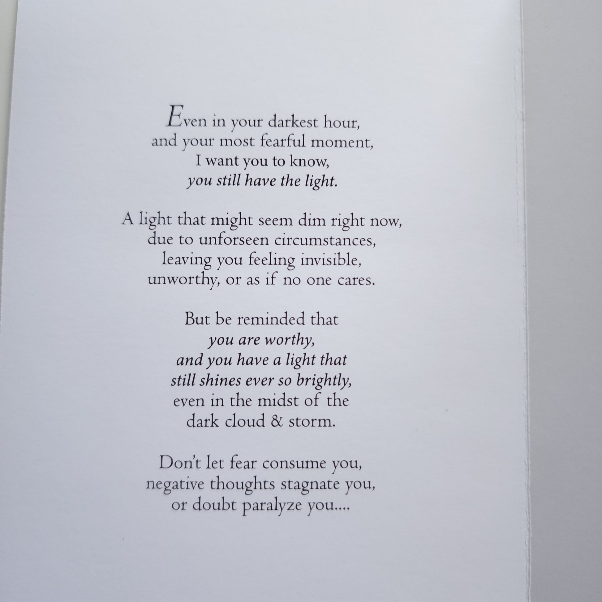 Your Light Still Shines - 5x7 Uplifting Card | Black Woman | Depression or Just Needs Uplifting