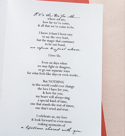 *New* It's the "Us" for Me - Greeting Card