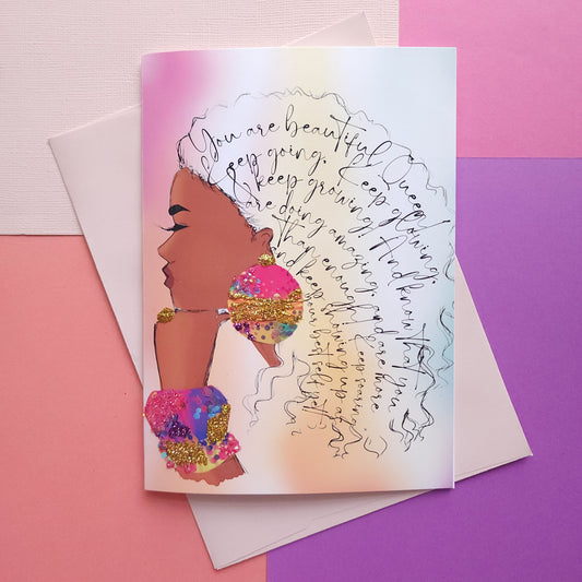 You Are Beautiful, Queen! - Happy Birthday Card