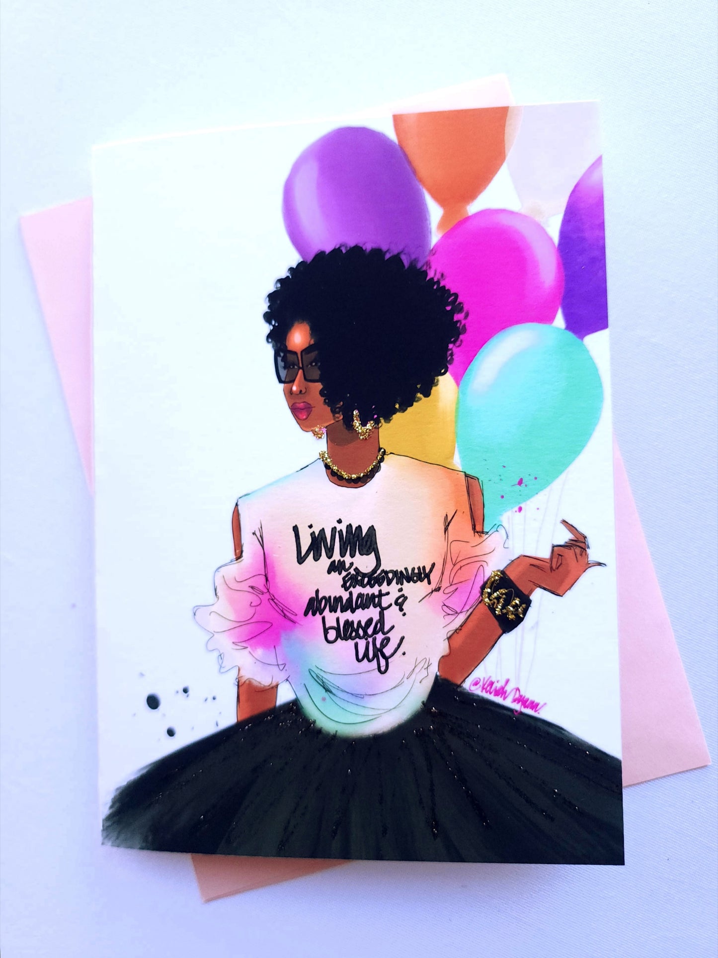 Blessed/Colorful Sweater - 5x7 Birthday Card