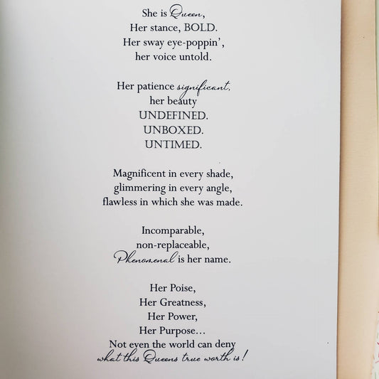 Lifting Her Up (Mothers Day, Anniversary, Birthday or Just Because)