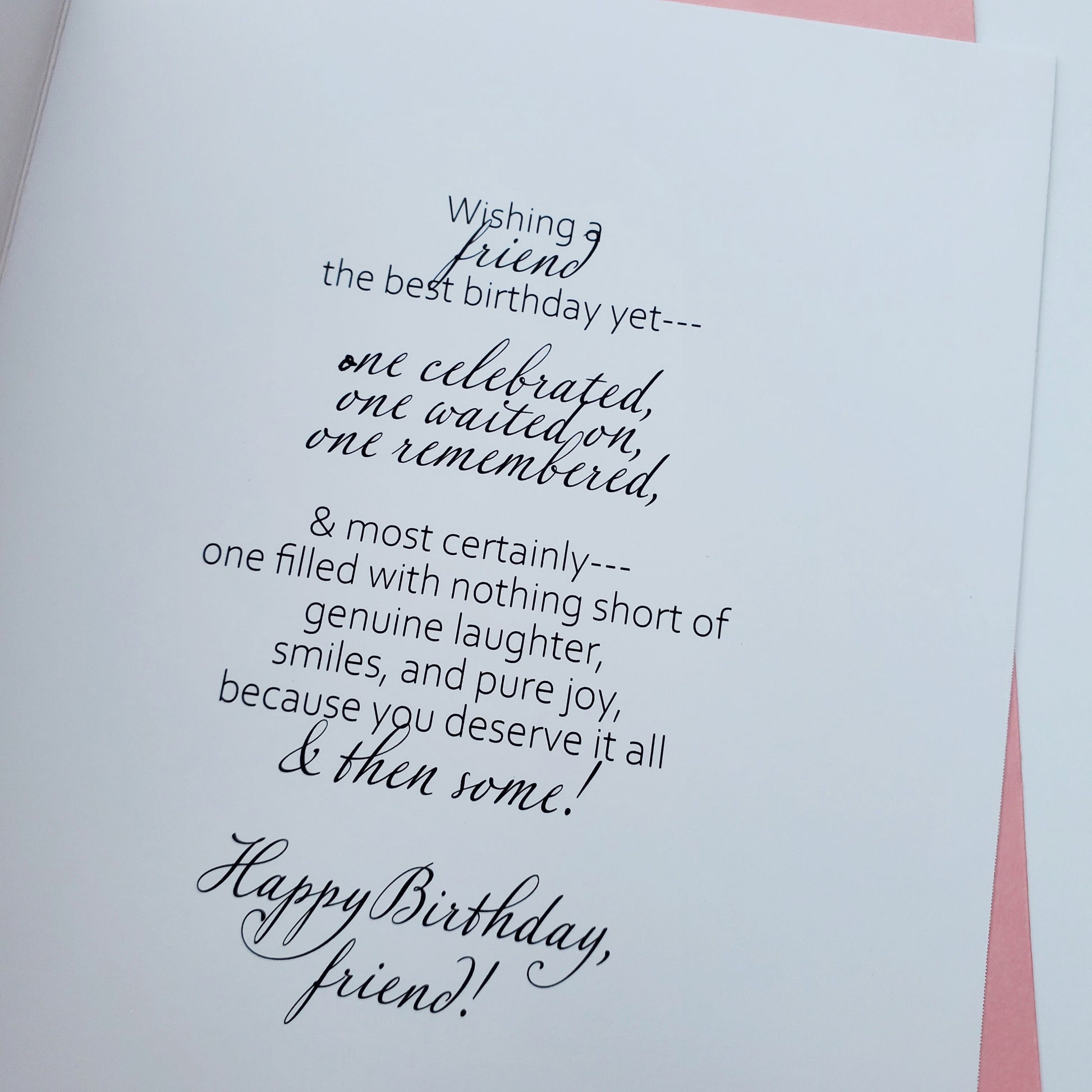 Pink Balloons - Black Woman Birthday Card | Black Greeting Cards | Black Woman Art | African American Cards | Embellished | Handmade Cards